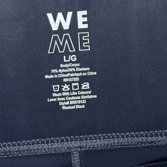 We Over Me Bandier Washed Black Leggings Women’s Large - Picture 5 of 5